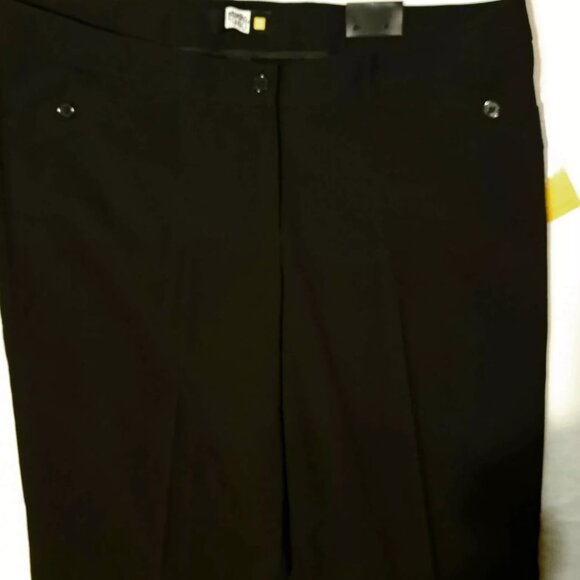 Women's‎ Studio 1940 Melissa Wide Leg Stretch Black Slacks Pants Size 3 Average - Picture 3 of 13